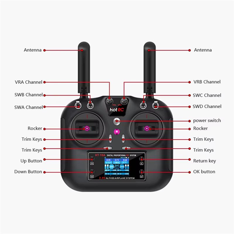 HOTRC HT-10A 2,4 Ghz 10CH afst - Drone Kit Beginner recensie en prijs