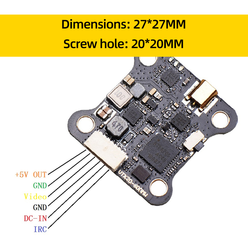 JHEMCU VTX20-600 5.8G 40CH FPV - Drone Kit Long Range recensie en prijs