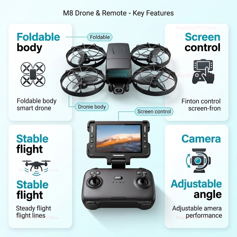 Nieuwe Drones M8 GPS 8K Profes - Drone Kit With Camera recensie en prijs